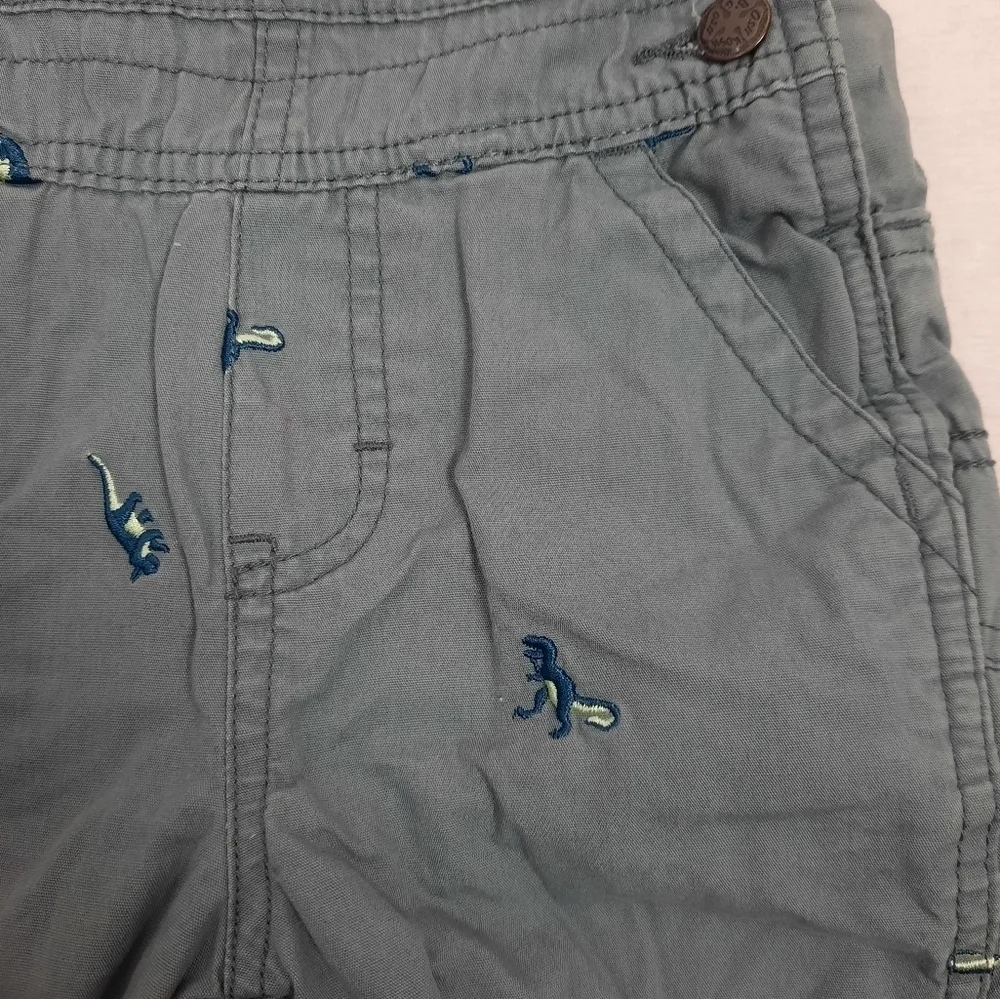 Oshkosh B'Gosh Vestback Carpenter Overalls Embroidered Dinosaurs 18 Months Boys‎